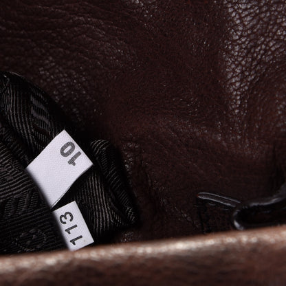 Prada Vitello Daino Pushlock Shoulder Bag Brown 8 of 10