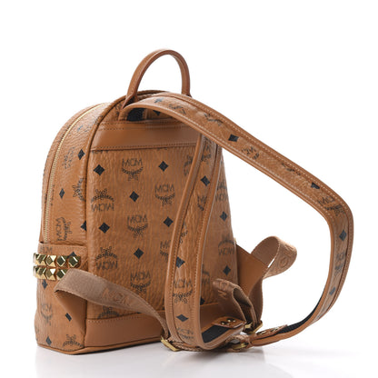 MCM Visetos Side Stud Mini Stark Backpack Cognac 2 of 9