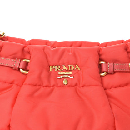Prada Tessuto Nylon Quilted Shoulder Bag Pink 8 of 12