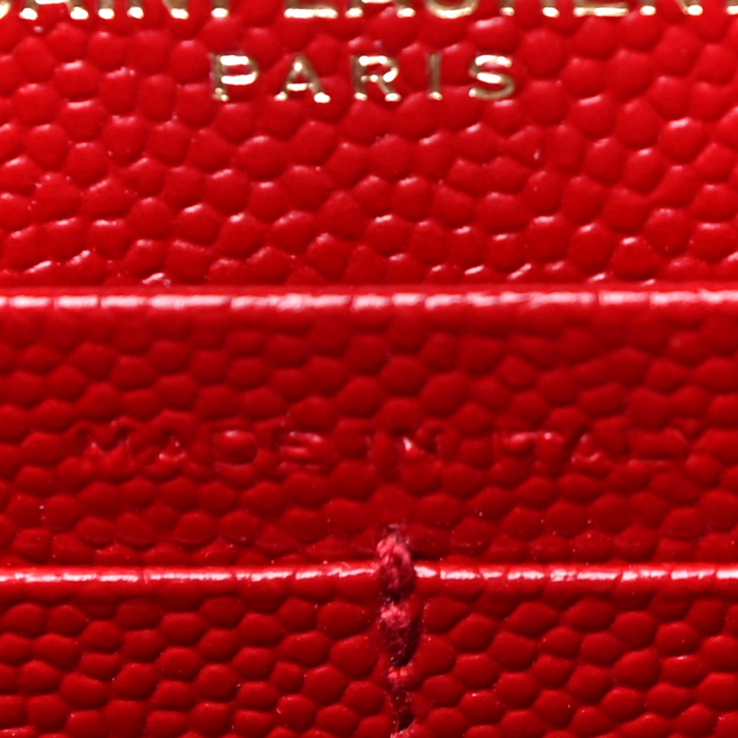 Saint Laurent Grain De Poudre Matelasse Chevron Monogram Envelope Chain Wallet Eros Rouge 7 of 11