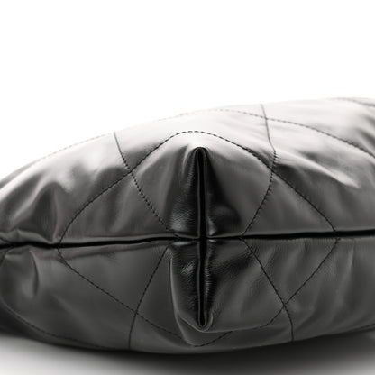 Chanel Shiny Calfskin Quilted Small Chanel 22 Black 10 of 12