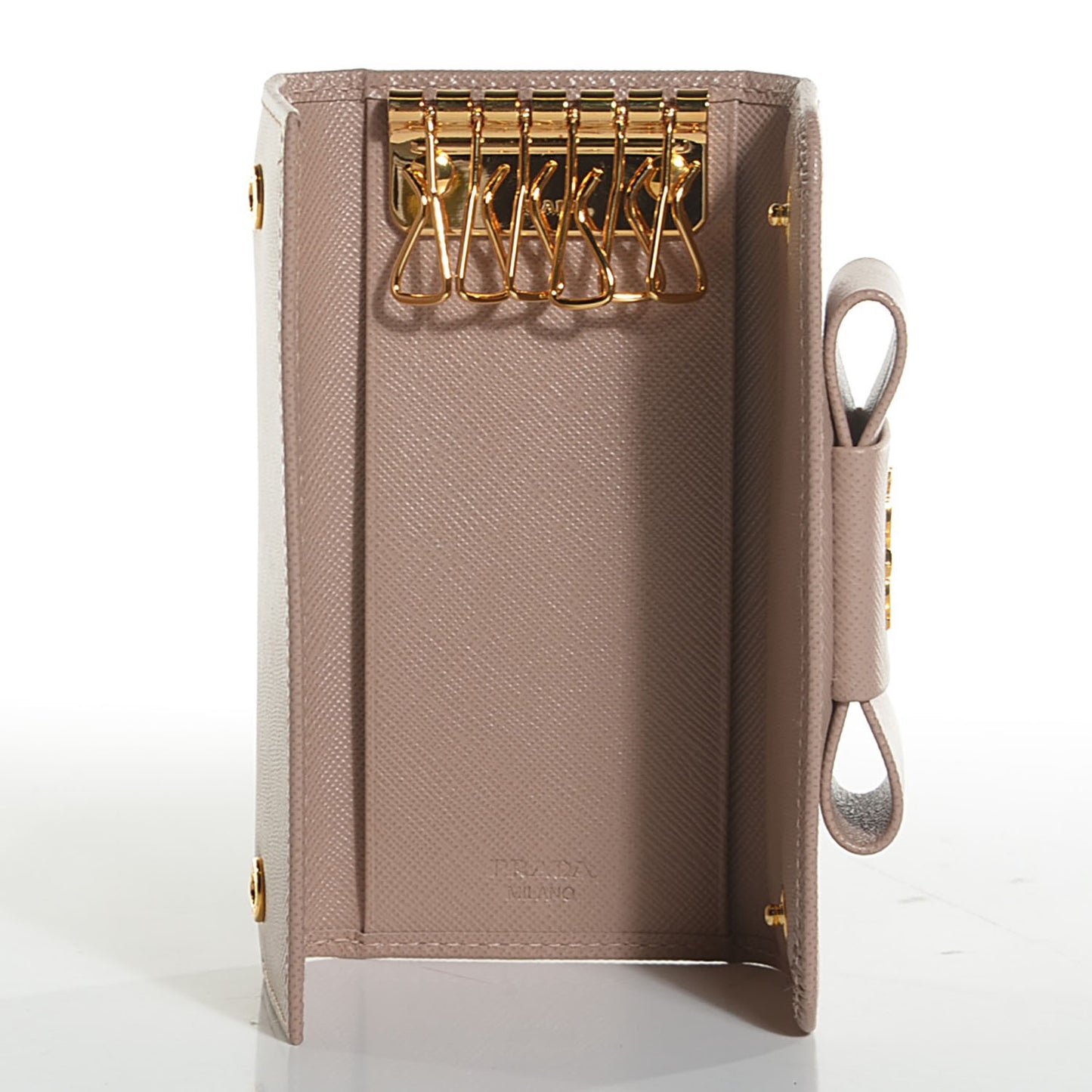 Saffiano Fiocco Bow Metal 6 Key Holder Cammeo