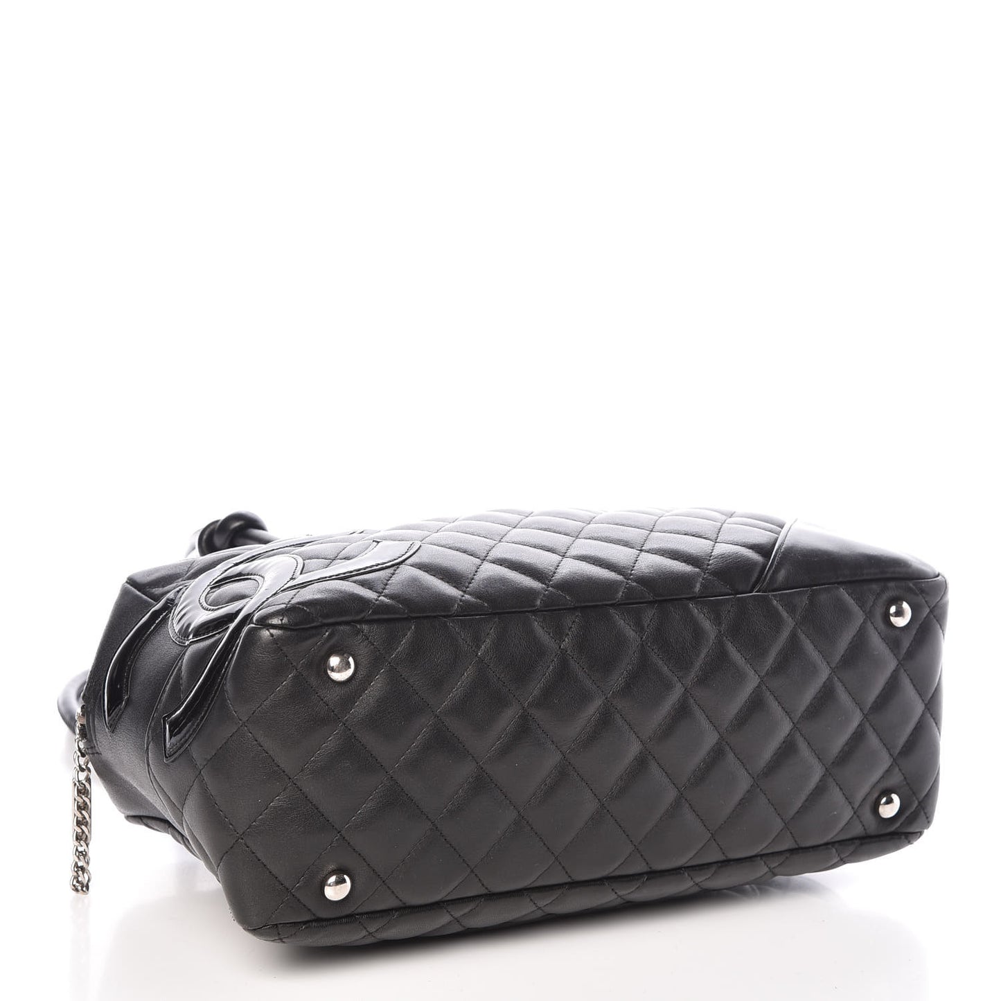 Calfskin Quilted Large Cambon Bowler Black