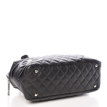Chanel Calfskin Quilted Large Cambon Bowler Black 4 of 11
