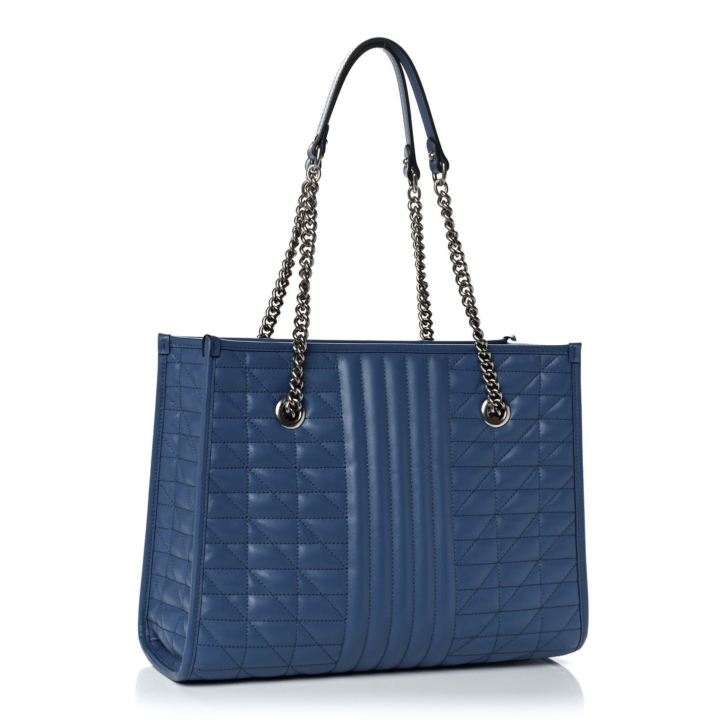 Calfskin Matelasse Aria Medium GG Marmont Shoulder Tote Clear Blue