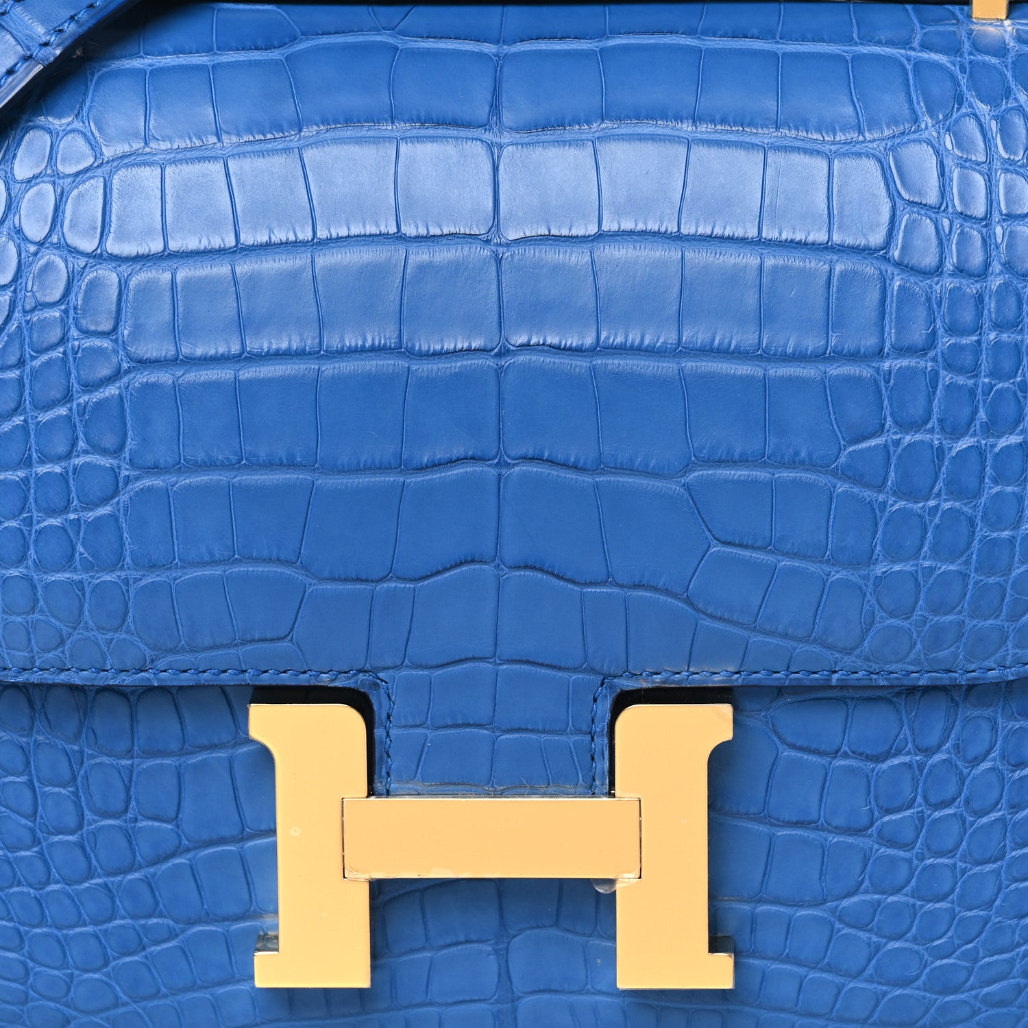 Hermes Matte Alligator Constance 18 Bleu Zellige 1502094