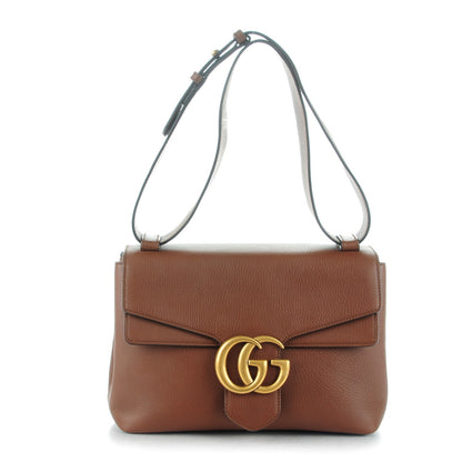 Gucci Cellarius Calfskin GG Marmont Shoulder Bag Nut Brown 1 of 7