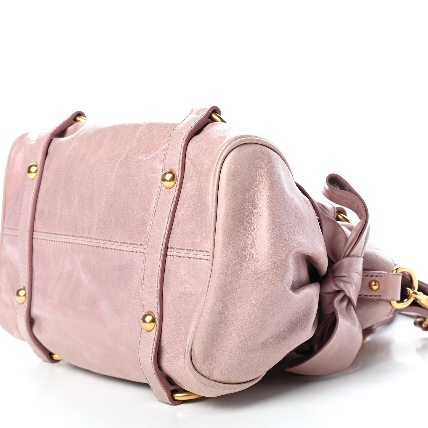 Vitello Lux Mini Bow Bag Cipria