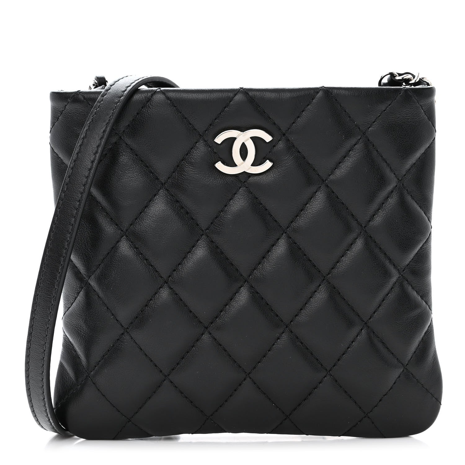 Chanel Lambskin Quilted Crossbody Bag Black 1 of 11