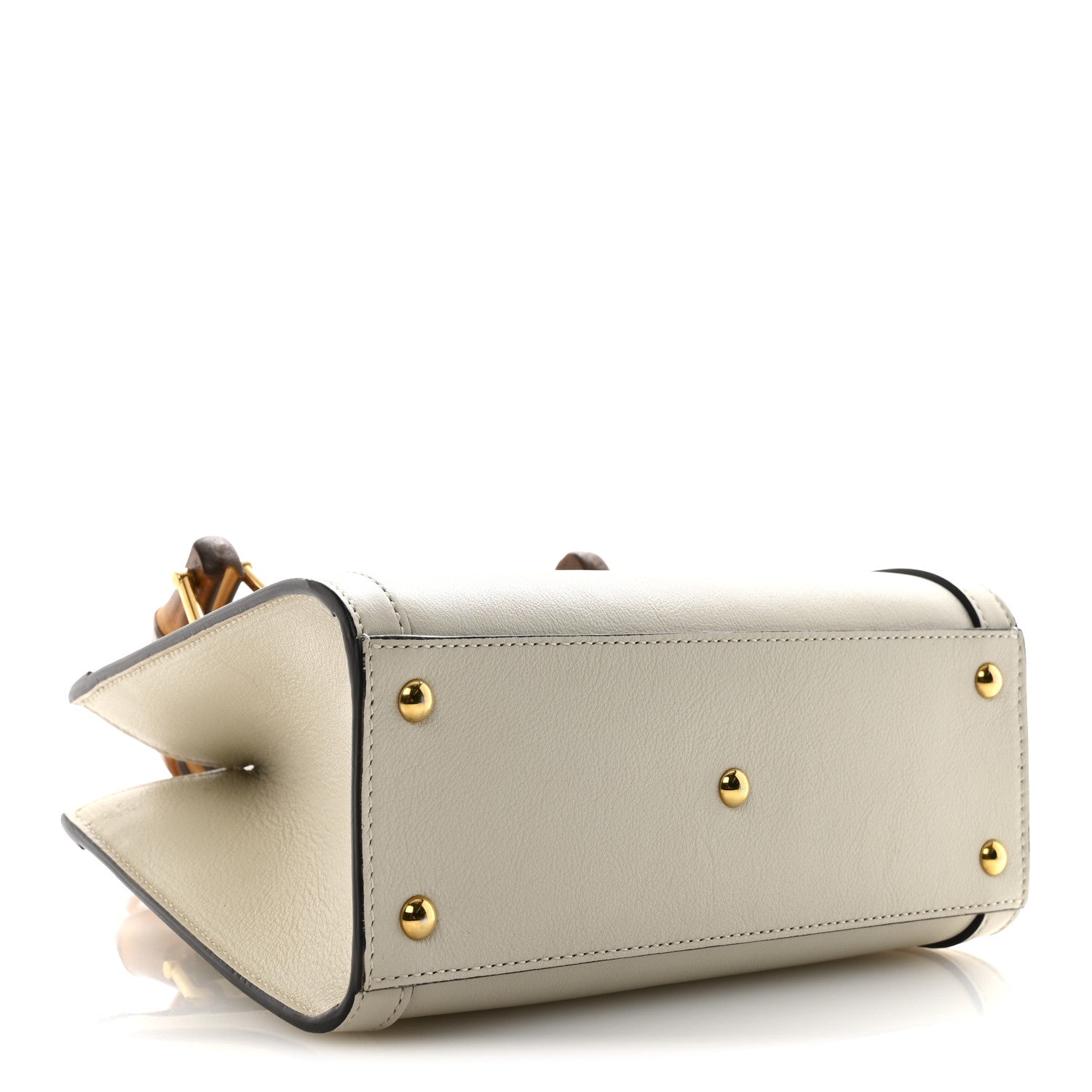 Gucci Wonka Grain Calfskin Mini Diana Tote Bag Mystic White 4 of 13