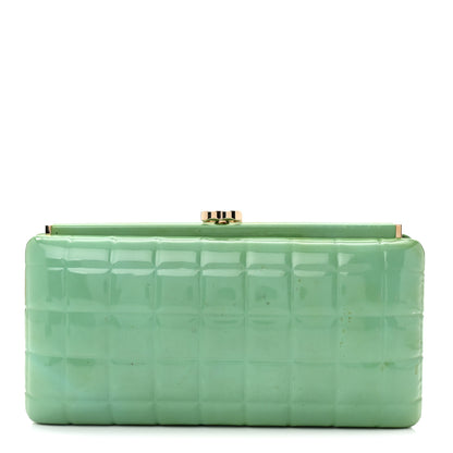 Chanel Patent Frame Chocolate Bar Clutch Light Blue 1 of 7