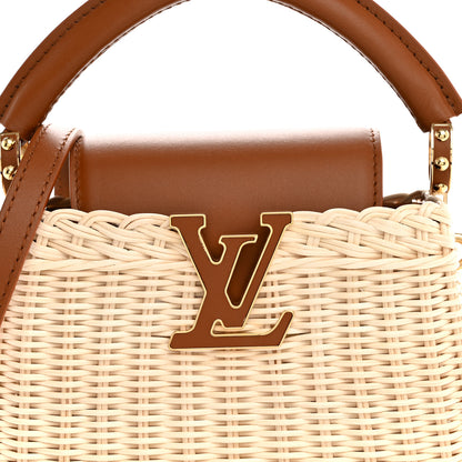 Louis Vuitton Rattan Calfskin Capucines Mini Brown 7 of 10