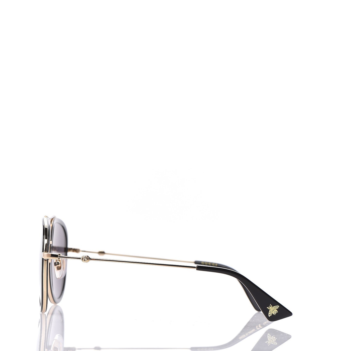 Aviator Sunglasses GG0062S Black Gold
