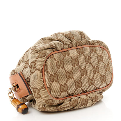 Gucci Monogram Medium Bamboo Cosmetic Case Dark Beige 4 of 9