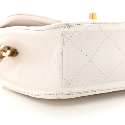 Chanel Caviar Quilted Mini Sweet Classic Flap White 9 of 12