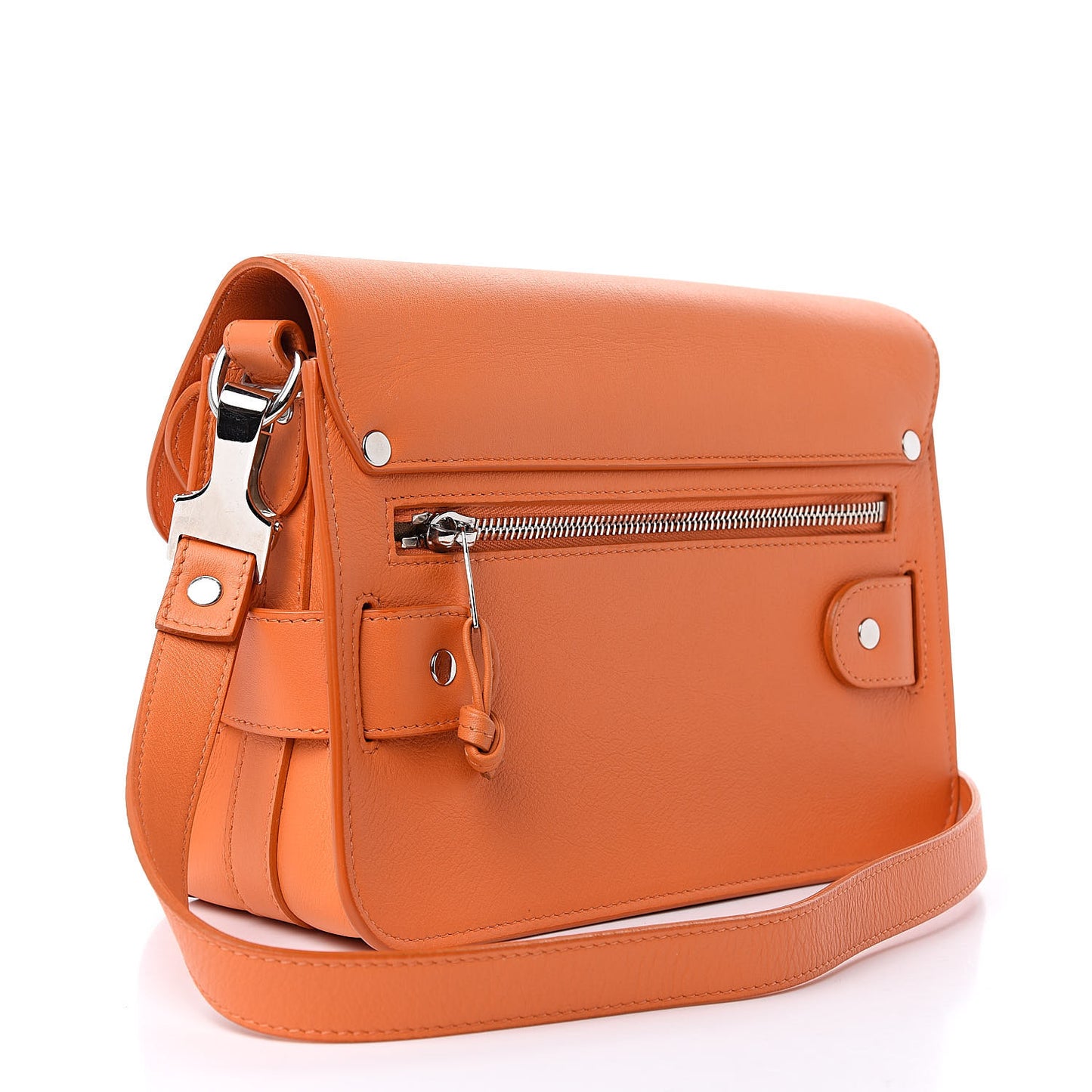 Smooth Calfskin Mini PS11 Classic Shoulder Bag Orange