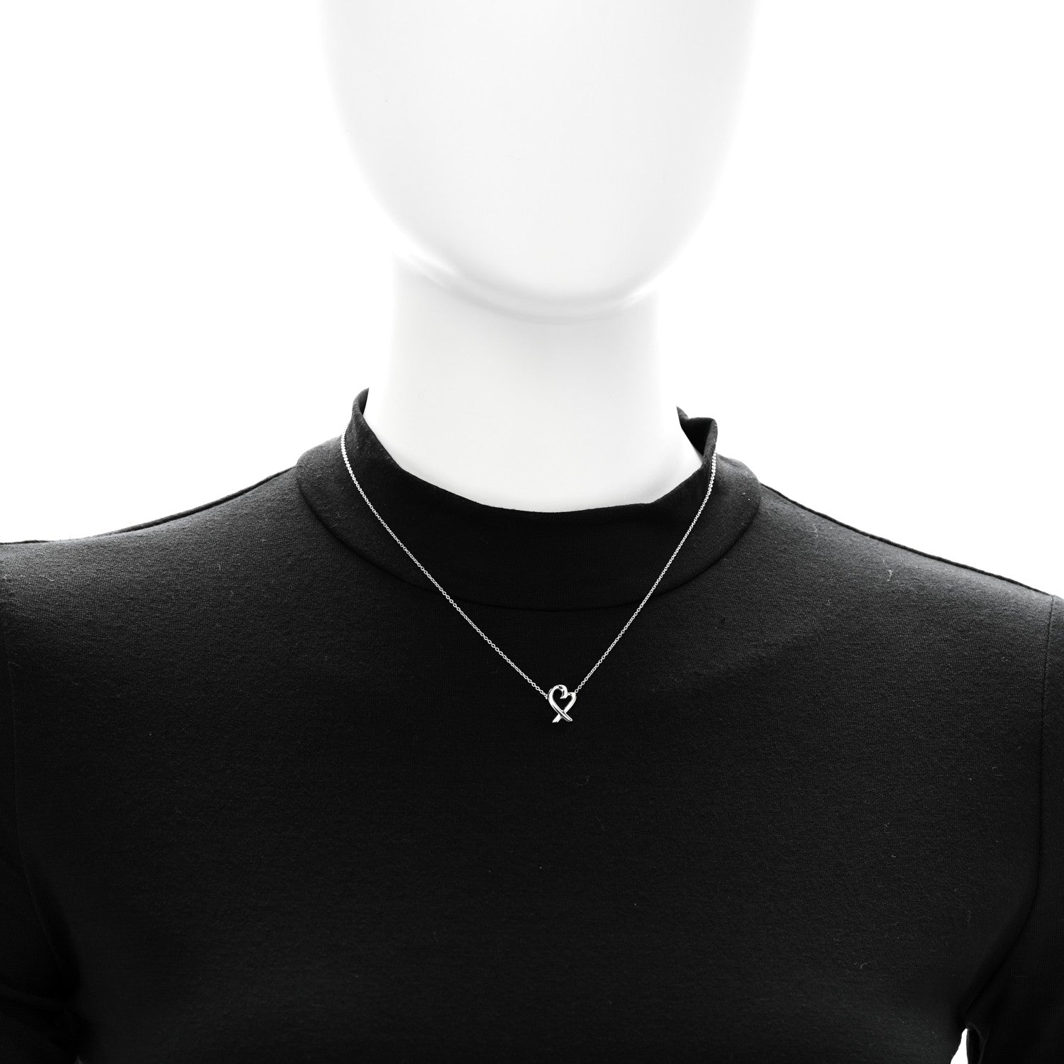 Tiffany Sterling Silver Mini Paloma Picasso Loving Heart Pendant Necklace 2 of 5