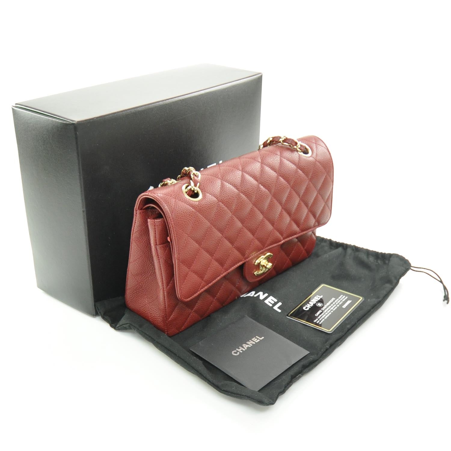 Chanel Caviar Quilted Medium Double Flap Red 3 of 11