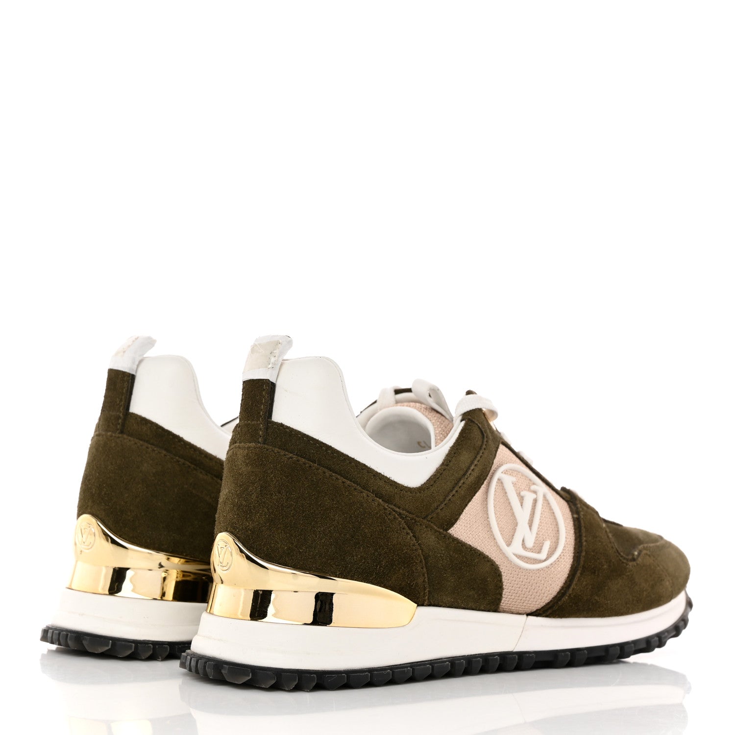Louis Vuitton Calfskin Suede Run Away Sneakers 36 Green 4 of 24