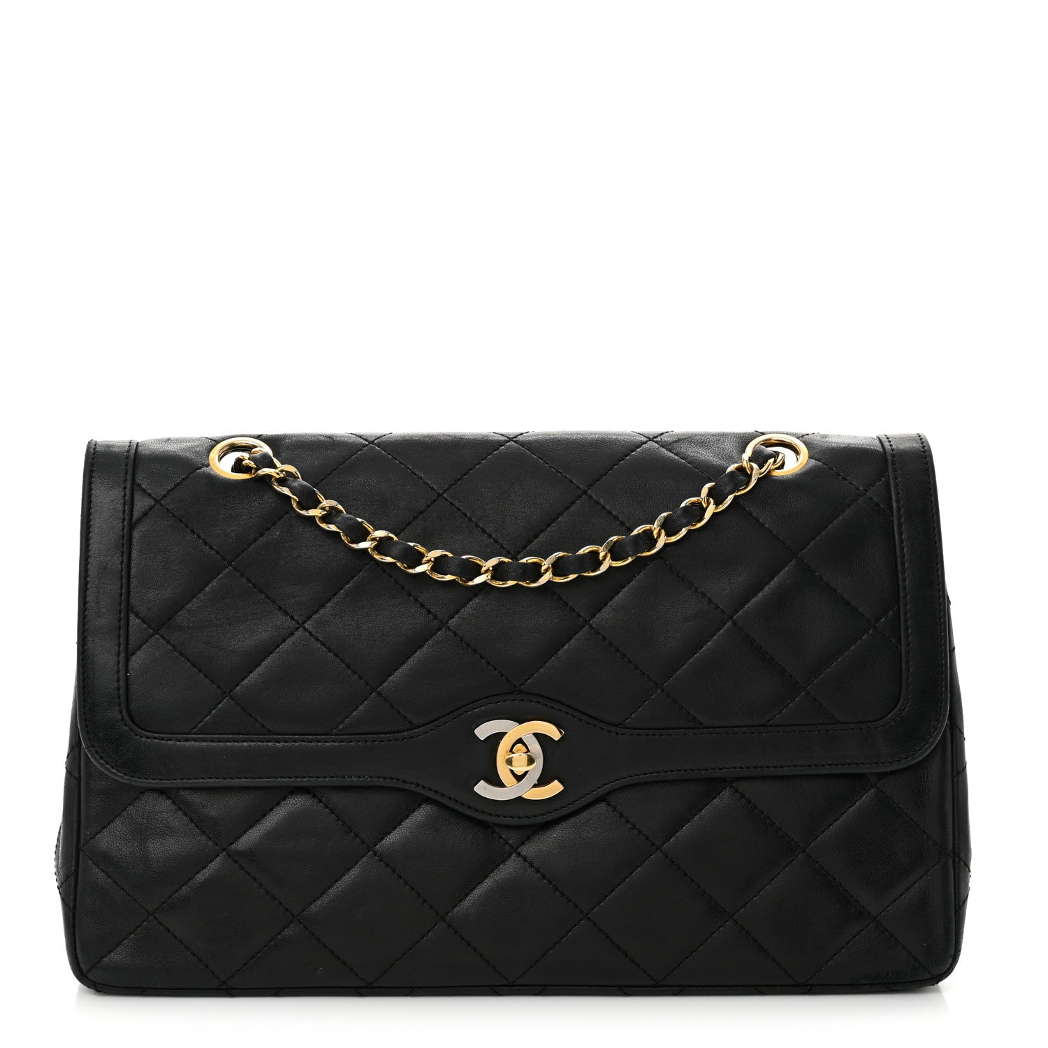 Chanel Lambskin Quilted Small Double Flap Black 1 of 13