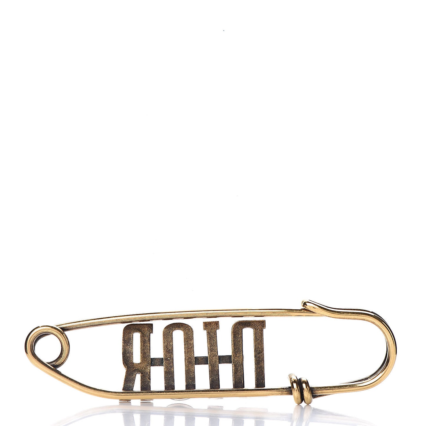 Logo Brooch Gold
