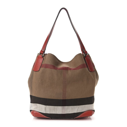 Burberry Canvas Mega Check Medium Maidstone Cadmium Red 1 of 12