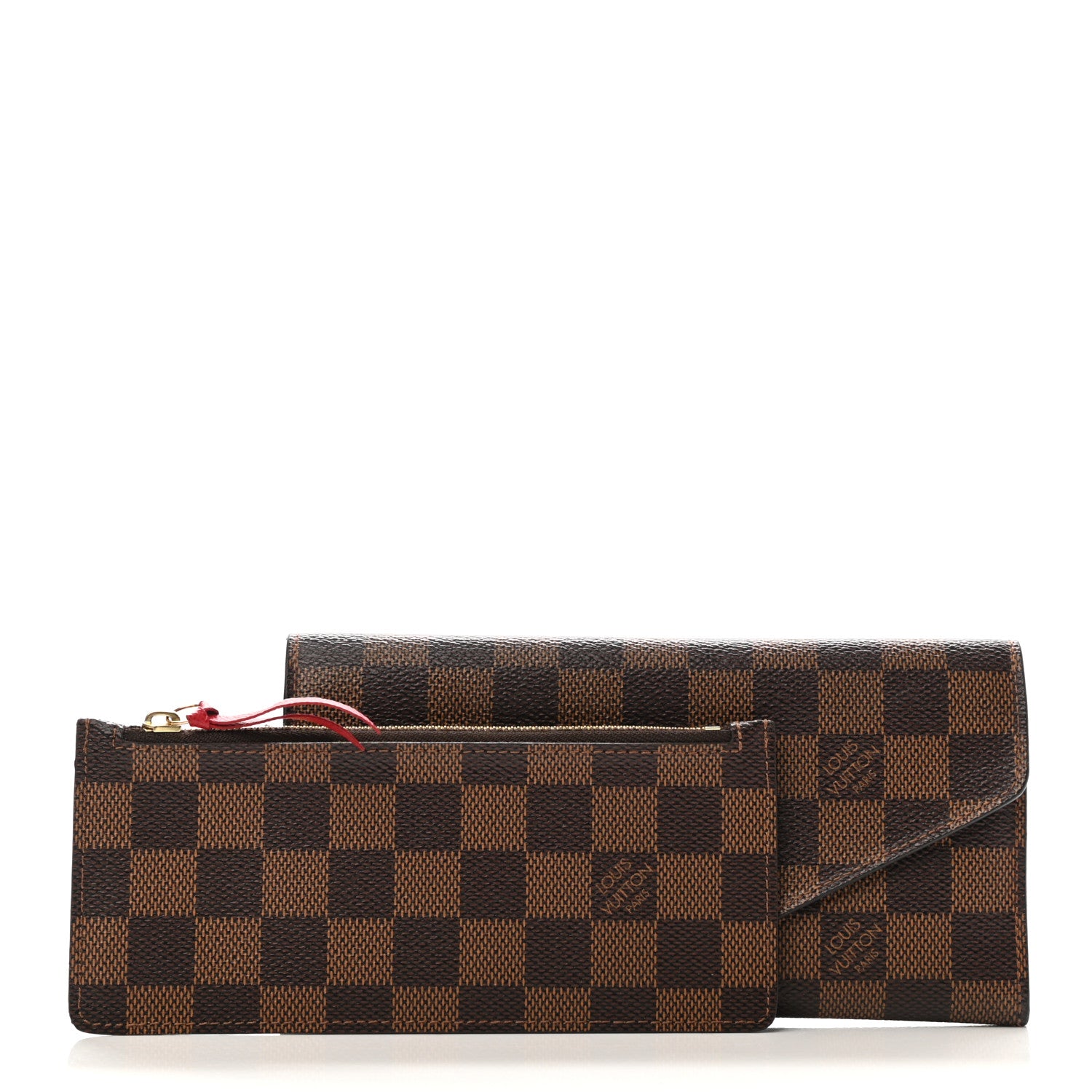 Louis Vuitton Damier Ebene Josephine Wallet Red 3 of 9