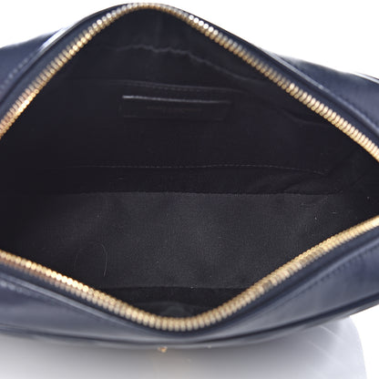 Saint Laurent Calfskin Matelasse Monogram Lou Camera Bag Navy 4 of 8