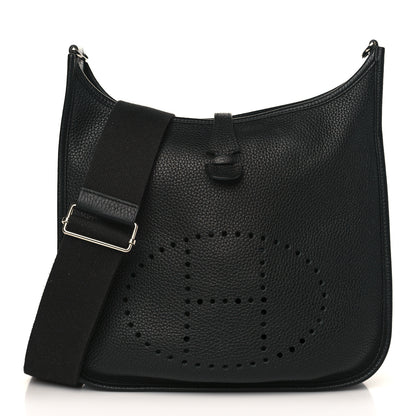 Hermes Taurillon Clemence Evelyne III PM Black 1 of 9