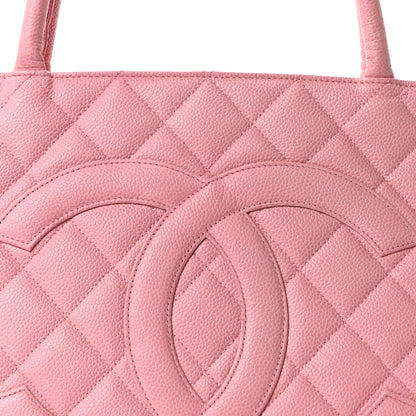 Chanel Caviar Medallion CC Tote Light Pink 9 of 11