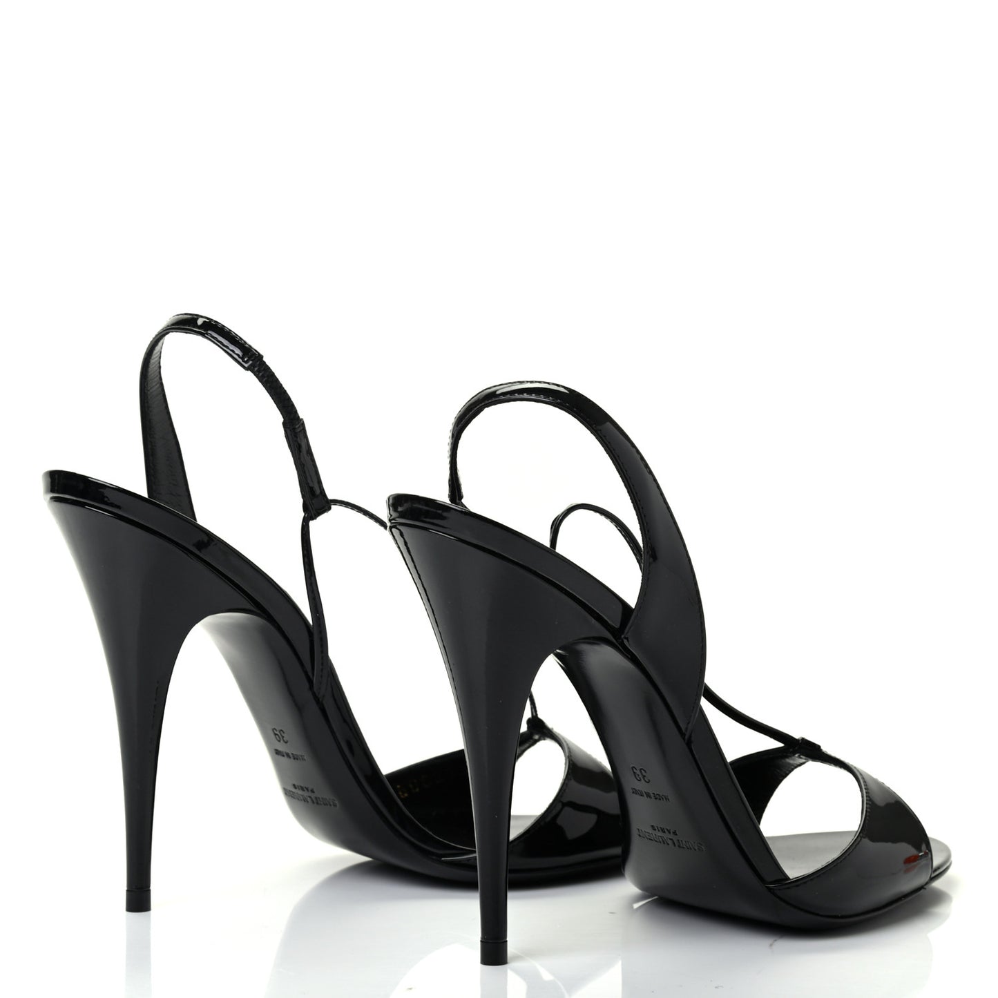 Patent Calfskin Anouk 110 Sandals 39 Black