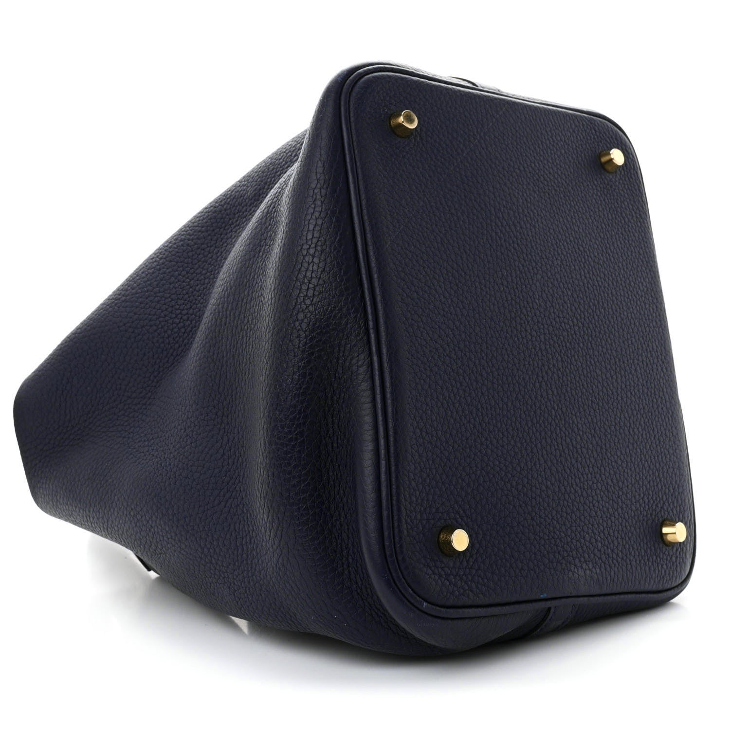 Hermes Taurillon Clemence Matte Alligator Picotin Lock Touch 22 Bleu Nuit 4 of 12