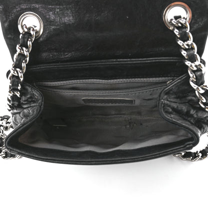 Chanel Metallic Washed Lambskin Quilted Mini Chain Around Flap Black 4 of 11
