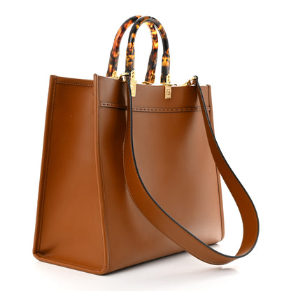 Fendi Vitello King Plexiglass Medium Fendi Sunshine Shopper Tote Cuoio 3 of 15