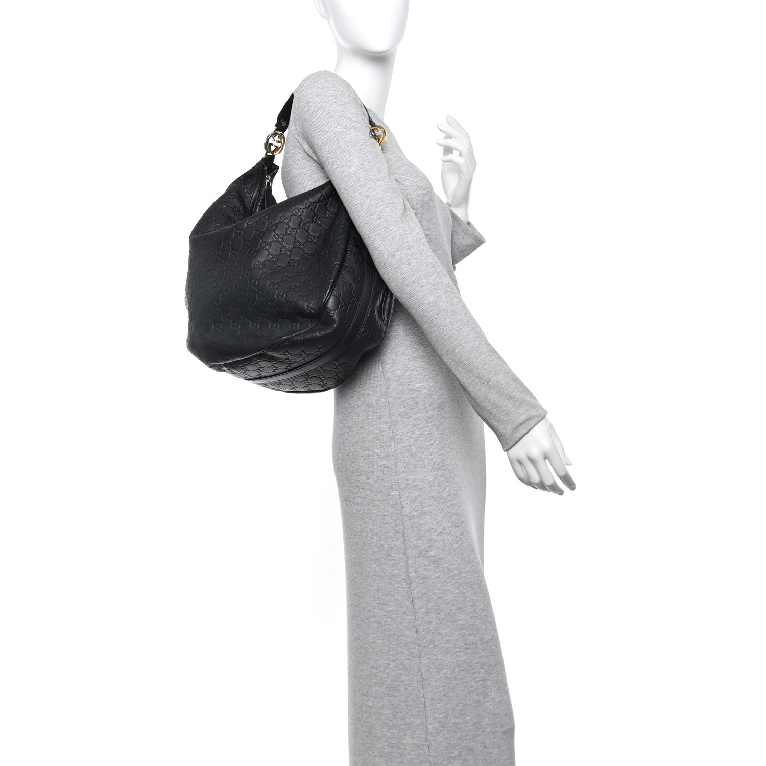 Gucci Guccissima Large GG Twins Hobo Black 2 of 10