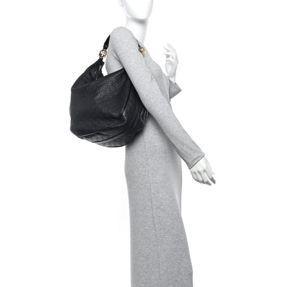 Gucci Guccissima Large GG Twins Hobo Black 2 of 10