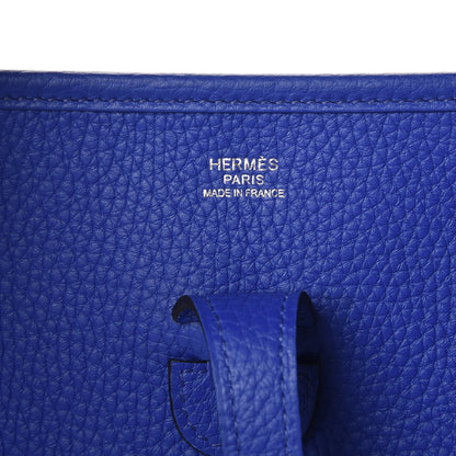 Hermes Taurillon Clemence Evelyne III PM Bleu Electrique 6 of 8