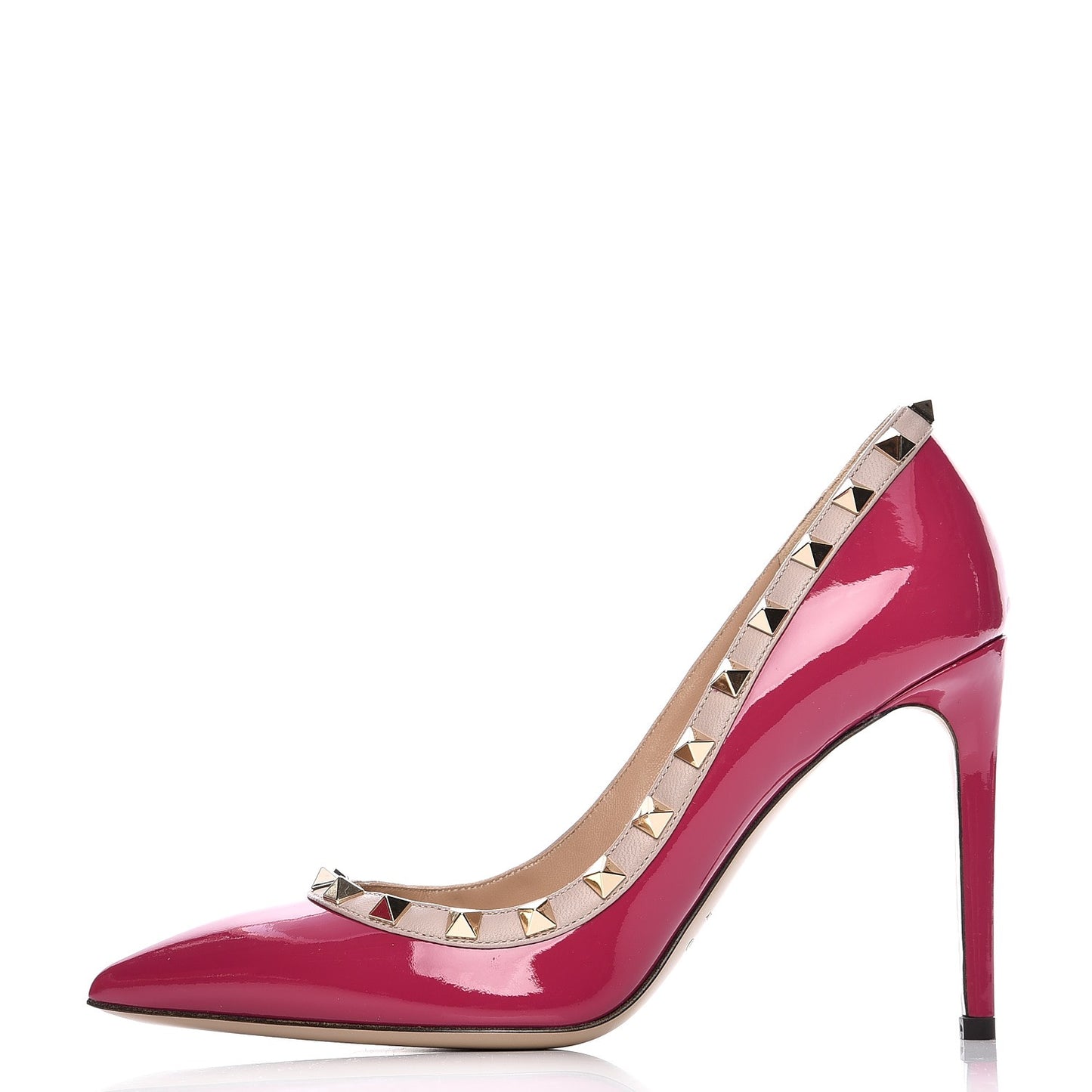 Patent Rockstud 100mm Pumps 37 Deep Cyclamin Poudre