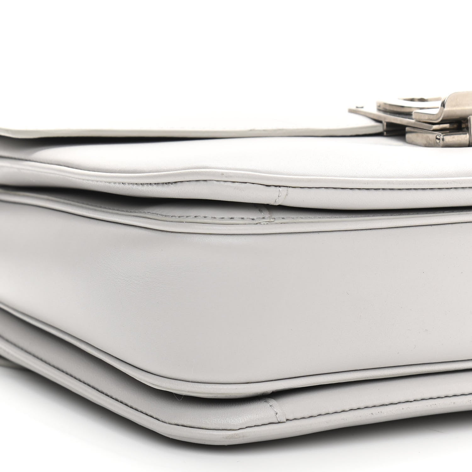 Celine Shiny Calfskin Medium C Bag Pale Grey 9 of 11