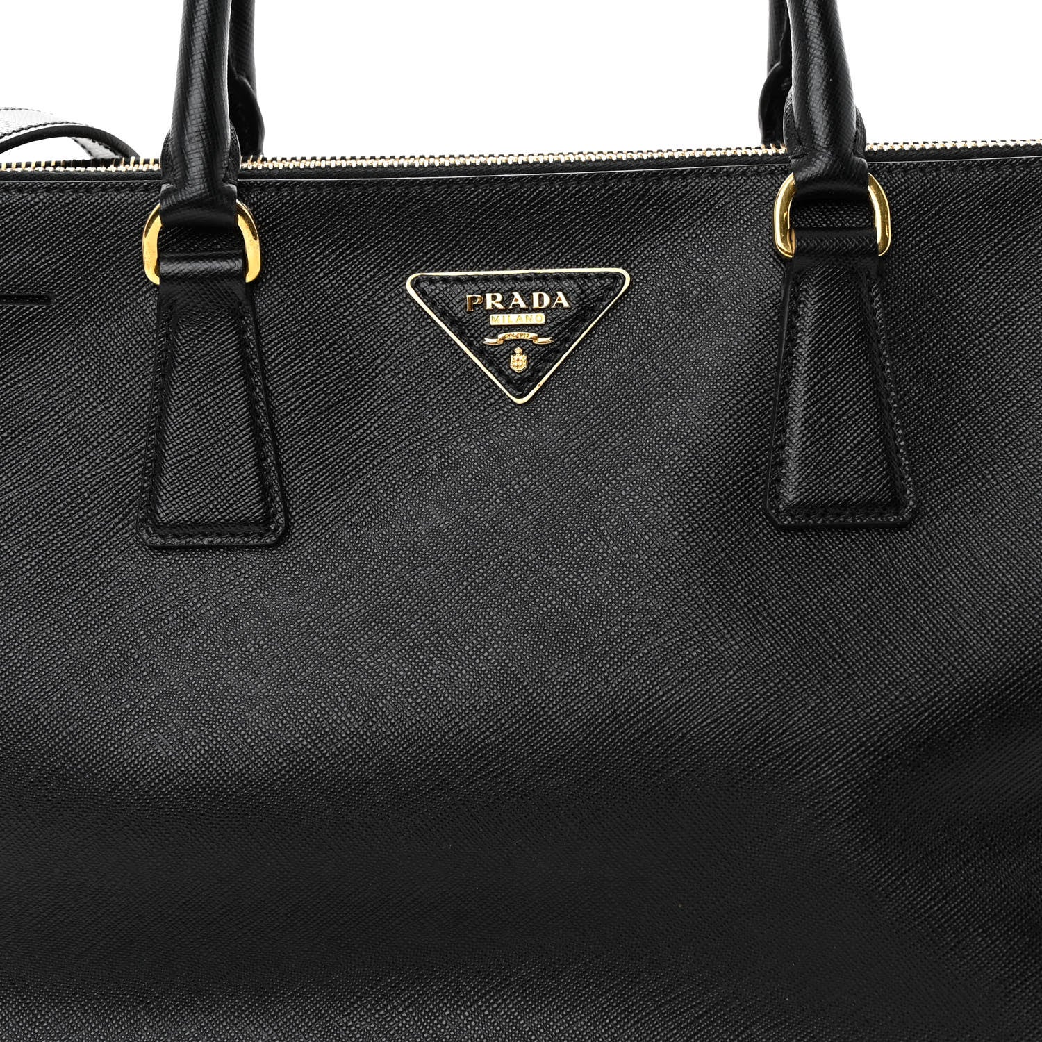 Prada Saffiano Medium Galleria Double Zip Tote Black 9 of 11