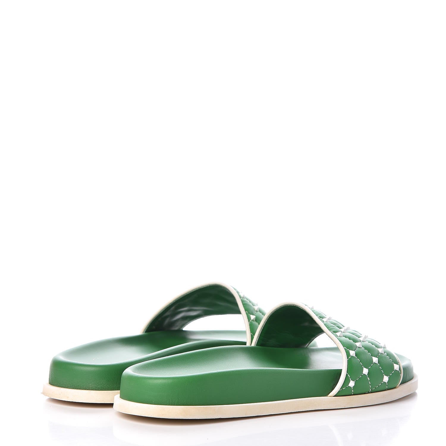 Valentino Garavani Nappa Free Rockstud Spike Pool Slide Sandals 39 Peppermint 4 of 11