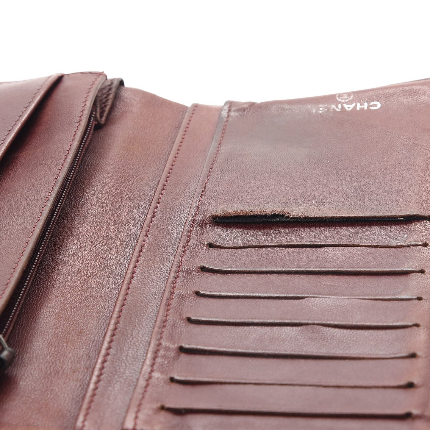 Lambskin Quilted Yen Wallet Black
