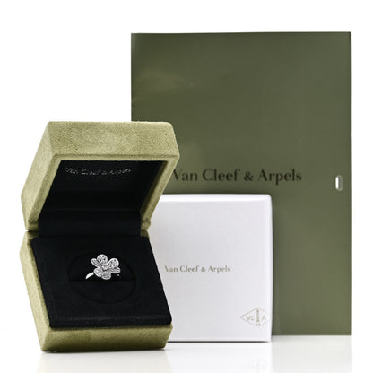 Van Cleef & Arpels 18K White Gold Diamond Socrate Ring 48 4.5 7 of 7