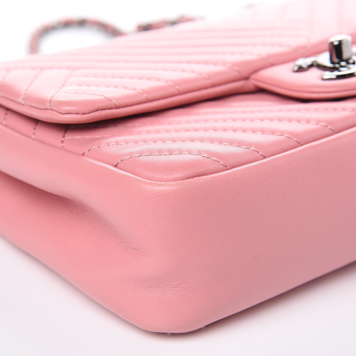 Chanel Lambskin Quilted Small CC Crossing Flap Pink 8 of 11