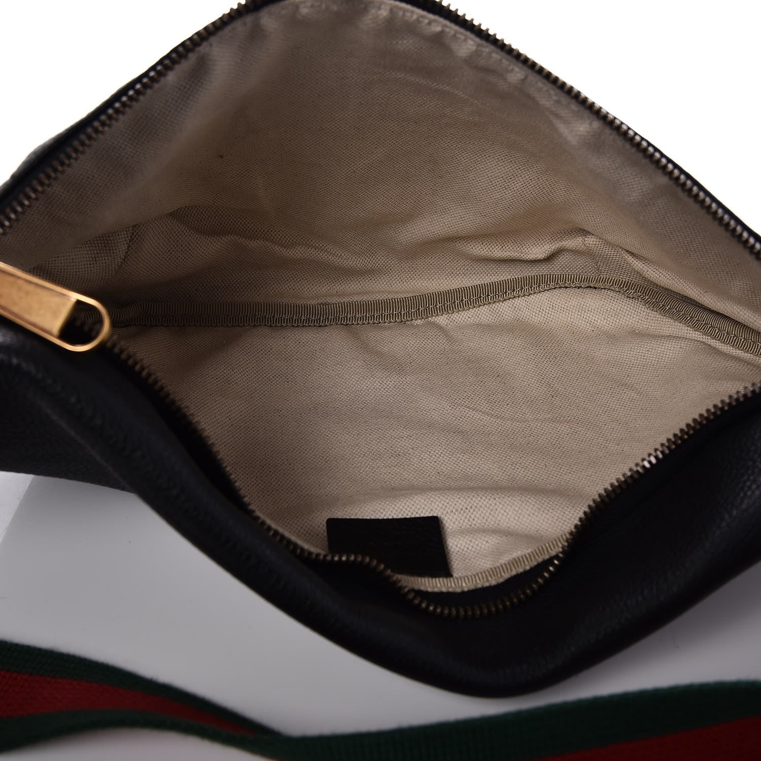 Gucci Grained Calfskin Logo Belt Bag Black 5 of 9
