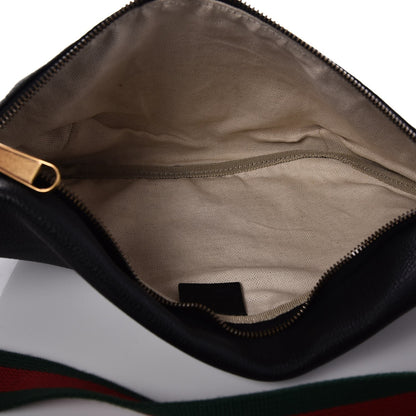 Gucci Grained Calfskin Logo Belt Bag Black 5 of 9