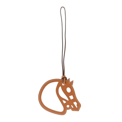 Hermes Swift Paddock Cheval Horse Bag Charm Natural Sable 1 of 4