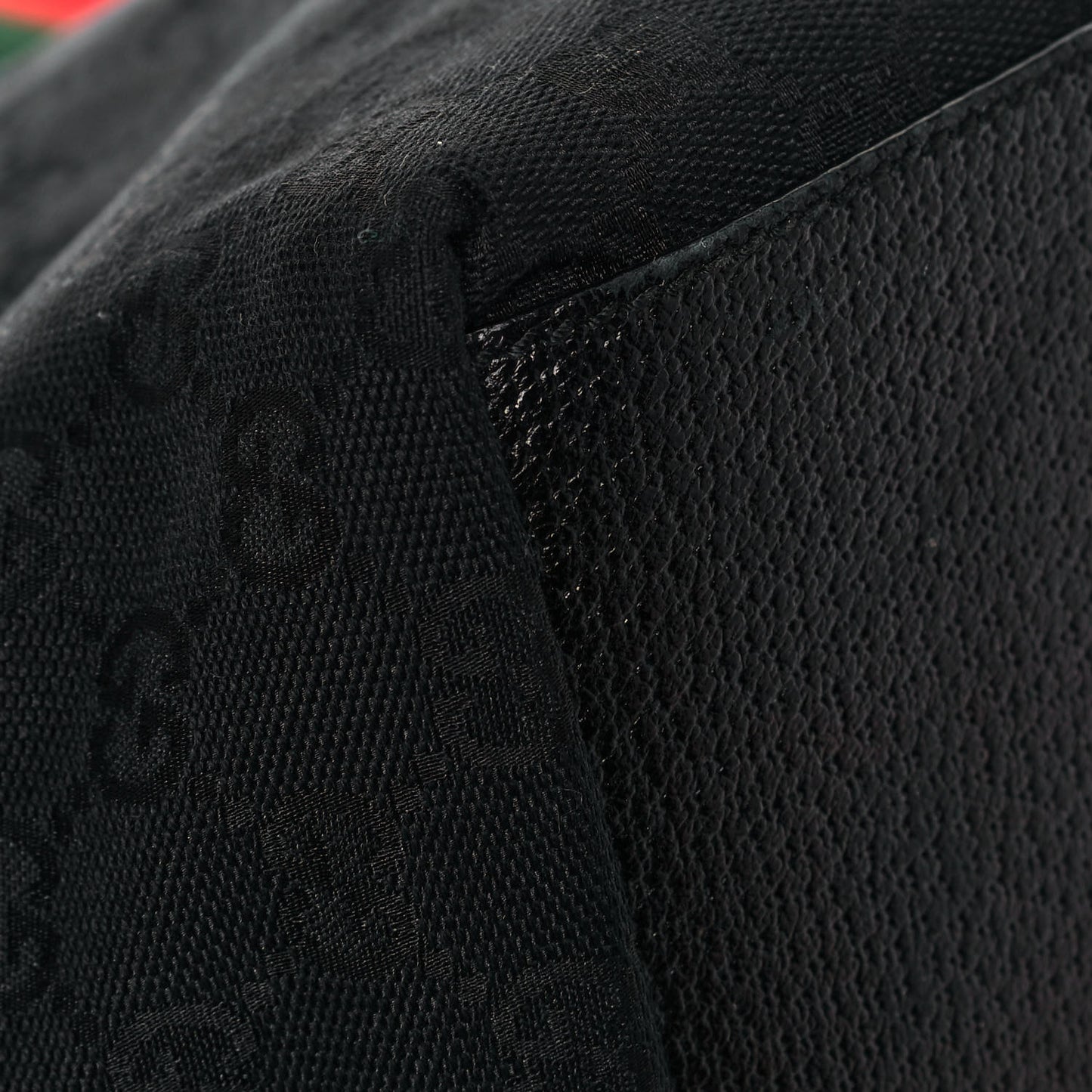 GG Monogram Medium Web Handle Bucket Tote Black