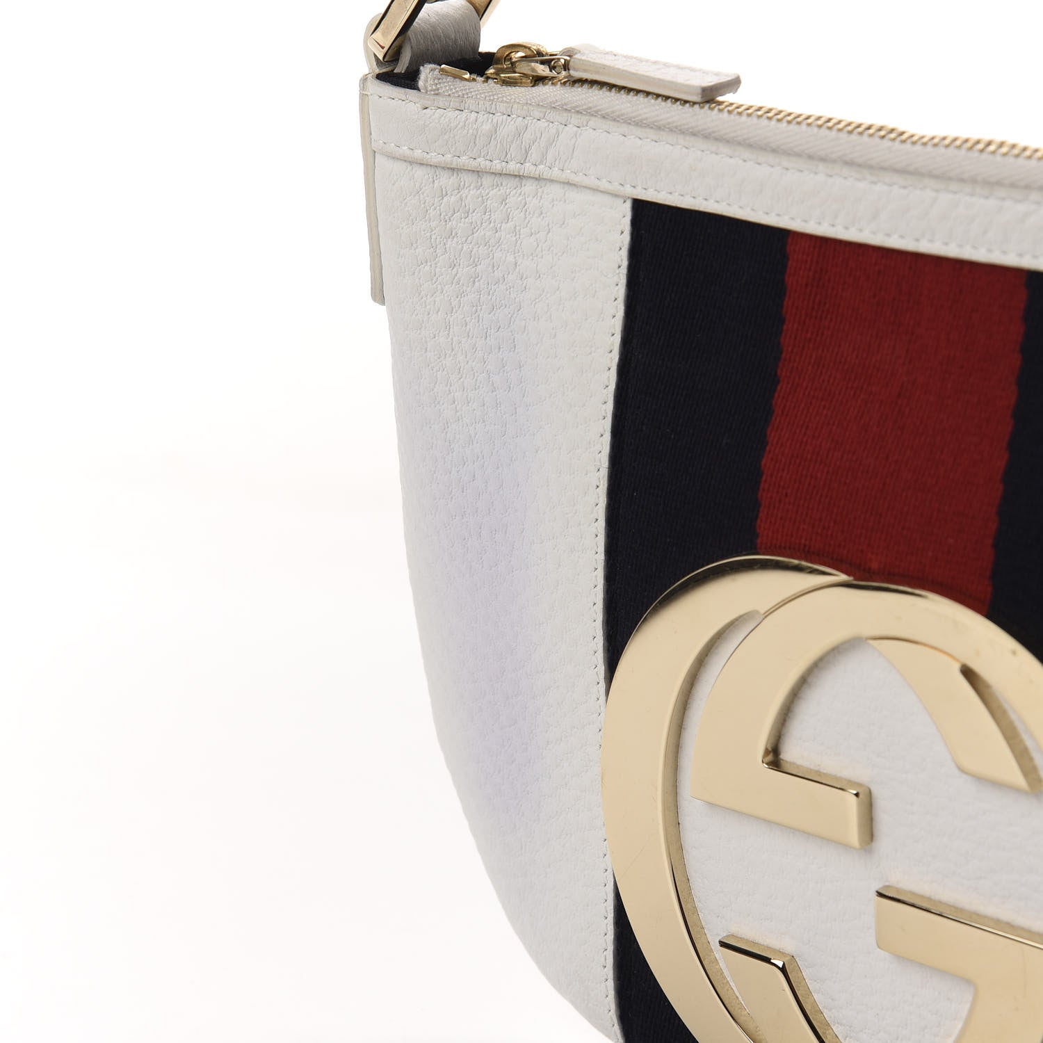 Gucci Calfskin Web Small Blondie Hobo White 13 of 14