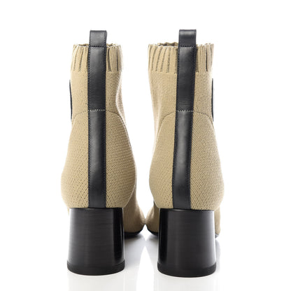 Hermes Knit Calfskin Volver 60 Ankle Boots 36 Vert Resine 7 of 10